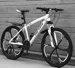 yipin Mountain Bike yipin 26 Inch Adult Absorber Mountain Bike, Double Disc Brake, High Carbon Steel, Variable Speed