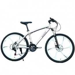Yivise Bike Yivise 26IN Carbon Steel Mountain Bike 24 Speed Bicycle Full Suspension MTB(White)