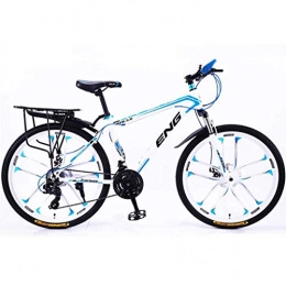 YLJYJ Mountain Bike YLJYJ 21 / 24 / 27 / 30 Speed Mountain Bike, High Carbon Steel Variable Speed 24 / 26in Wheel Bicycle Full Suspension MTB Bikes(Color : C-24in, Size : 21 speed)