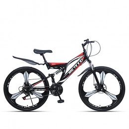 QHG Bike Youth / Adult 27-speed 26 Inch 3 Cutter Wheel One-wheel Multifunctional Mountain Bike, Front Suspension Of Mountain Cross-country Bike, Multiple Colors, Anti-slip Resin Pedals, High-carbon Steel Frame, f