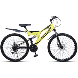 QHG Bike Youth / Adult 27-speed 26 Inch 40-spoke Broken Wind Wheel, Multifunctional Mountain Bike, Front Suspension Of Mountain Cross-country Bike, Multiple Colors, Anti-slip Resin Pedals, High-carbon Steel Frame