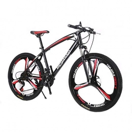 YQ Mountain Bike, 24" Inch High Carbon Steel Frame Unisex, 21 Speed Front And Rear Mechanical Disc Brake,A