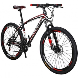 YSNJG Bicycle Mountain Bike 21 Speed Shift Left 3 Right 7 Frame Shock Absorption Mountain Bicycle (Red)