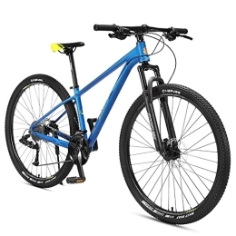 YUEGOO Mountain Bike YUEGOO Mountain Bike, Speed Mountain Bicycle with Aluminum Frame and Double Disc Brake, Front Suspension Anti-Slip Shock-Absorbing Men and Women's Outdoor Cycling Road Bike / K Blue / 29Inch 30Speed
