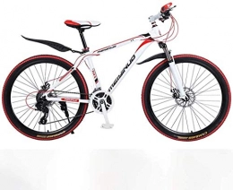 YZPFSD Bike YZPFSD 26In 24-Speed Mountain Bike for Adult, Lightweight Aluminum Alloy Full Frame, Wheel Front Suspension Mens Bicycle, Disc Brake, Colour:Black 4 (Color : Red 1)
