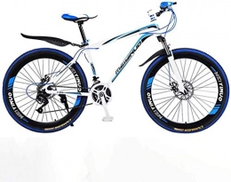 YZPFSD Bike YZPFSD 26In 24-Speed Mountain Bike for Adult, Lightweight Aluminum Alloy Full Frame, Wheel Front Suspension Mens Bicycle, Disc Brake, Size:A, Colour:Black (Color : Blue, Size : E)