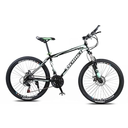 zcyg Mountain Bike zcyg 21 Speeds Mountain Bike, 24 / 26 Inch Wheels, With Disc Brake, Light Weight For Men Mens Bikes(Size:24inch, Color:Black+Green)
