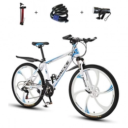ZHIPENG Bike ZHIPENG Mountain Bikes, Full Suspension Mountain Bike, Outdoor Sports for Adult Students 26-Inch Road Bicycles, Stylish 27-Speed Shifting System Bikes, White