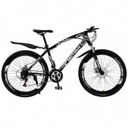 ZLMI Bike ZLMI Adult Mountain Bike, 26 Inch Wheels, 27-Speed Variable Speed, Dual Disc Brake Bicycle, High-Carbon Steel Frame Bikes, Outdoors Hardtail Mountain Bike, Black