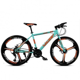 ZLZNX Mountain Bike ZLZNX 26 Inch Mountain Bikes, Men's Dual Disc Brake Hardtail Mountain Bike, Bicycle Adjustable Seat, High-carbon Steel Frame, Green, 30Speed