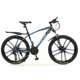 ZLZNX Bike ZLZNX Bicycle, 24 Inch 21 / 24 / 27 / 30 Speed Mountain Bikes, Hard Tail Mountain Bicycle, Lightweight Bicycle with Adjustable Seat, Double Disc Brake, Blue, 21Speed