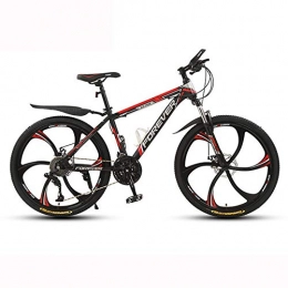 ZMCOV Mountain Bike ZMCOV 24 / 26 Inch 21 / 24 / 27 / 30-Speed Mountain Bike for Adult, Lightweight High-Carbon Steel Frame, Suspension Fork, Double Disc Brake, 24 speed, 24Inch