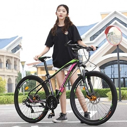 ZTIANR Bike ZTIANR Mountain Bicycle, 27 / 30 Speed Bicycle 27.5 Inch Imitation Carbon Fiber Bicycle Adult Aluminum Alloy Frame Oil Dish Top Version, Green, 30 speed