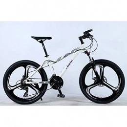 ZTYD Bike ZTYD 24 Inch 24-Speed Mountain Bike for Adult, Lightweight Aluminum Alloy Full Frame, Wheel Front Suspension Female Off-Road Student Shifting Adult Bicycle, Disc Brake, White 11