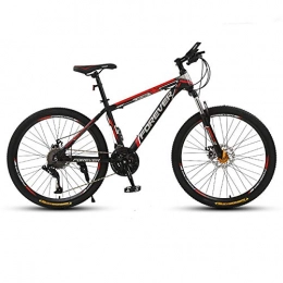 ZWPY Bike ZWPY 26 Inch Adult Mountain Bike, High Carbon Steel Outroad Bicycles, with Suspension Fork, 24 Speed, Double Disc Brakes, for Outdoors Sport Cycling, Spoke Wheels