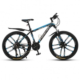 ZWPY Bike ZWPY 26-Inch Mountain Trail Bike, Adult Mountain Bike, High Carbon Steel Bicycles, 10 Spoke Wheels, 24 Speeds Drivetrain, for Men And Women, black blue