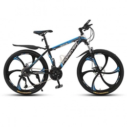 ZWPY Bike ZWPY Hardtail Mountain Bicycle, Road Bikes, 26 Inch Wheels, 21 Speed Outroad Bicycles, Double Disc Brake, 6 Spoke Wheels, Gifts for Friends(Black Blue)
