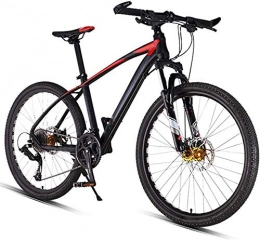 ZXL Mountain Bikes,26 Inch 27-Speed Dual Disc Brake Hardtail Mountain Bike, Mens Women Adult All Terrain Mountain Bike, Adjustable Seat & Handlebar,Red