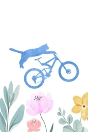  Mountain Biking Book Birthday Reminder: BMX Stunt Cat - Mountain Bike Dirt Bike Funny Cat Lovers