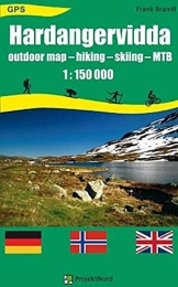 Hardangervidda: Outdoor Map - hiking - skiing - MTB 1:150 000 GPS Landkarte, Wanderkarte, Planungskarte, Wintersportkarte: Outdoor Map - hiking - ... Wanderkarte, Planungskarte, Wintersportkarte
