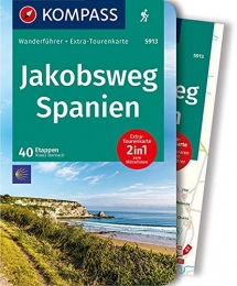 Kompass Bücher KOMPASS Wanderführer Jakobsweg Spanien: Wanderführer mit Extra-Tourenkarte 1:110.000, 40 Etappen, GPX-Daten zum Download.