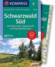  Bücher KOMPASS Wanderführer Schwarzwald Süd mit Naturpark, Kaiserstuhl und Markgräflerland: Wanderführer mit Extra-Tourenkarte 1:75.000, 60 Touren, GPX-Daten zum Download.