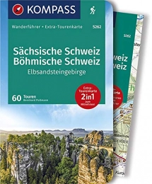  Mountainbike-Bücher KOMPASS Wanderführer Sächsische Schweiz, Böhmische Schweiz, Elbsandsteingebirge: Wanderführer mit Extra-Tourenkarte, 60 Touren, GPX-Daten zum Download