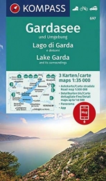 Kompass Mountainbike-Bücher KOMPASS Wanderkarte Gardasee und Umgebung - Lake Garda and its surroundings - Lago di Garda e dintorni: 3 Wanderkarten 1:35000 im Set inklusive Karte ... Autokarte. (KOMPASS-Wanderkarten, Band 697)