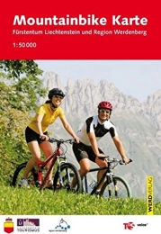  Mountainbike-Bücher Mountainbike Karte Fürstentum Liechtenstein und Region Werdenberg 1 : 50 000