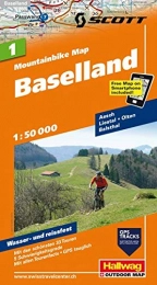  Mountainbike-Bücher MTB-Karte 01 Baselland 1:50.000: Mountainbike Map (Hallwag Mountainbike-Karten)