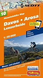 Hallwag Karten Verlag Mountainbike-Bücher MTB-Karte 10 Davos - Arosa - Lenzerheide 1:50.000: Mountainbike Map (Hallwag Mountainbike-Karten)