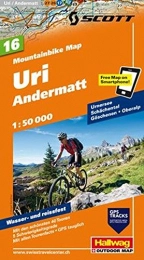 Hallwag Karten Verlag Mountainbike-Bücher MTB-Karte 15 Uri Andermatt 1:50.000: Mountainbike Map (Hallwag Mountainbike-Karten)