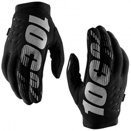 100 PERCENT Clothing 100 Percent Brisker Mens MTB Gloves - Black, Large / 100% Cold Weather Full Finger Mountain Bike Mitten Mitt Glove Pair Bicycle Cycling Cycle Ride Insulated Winter Trail Enduro Moto MX Hand Wear