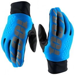 100 PERCENT Mountain Bike Gloves 100 Percent Hydromatic Brisker Mens Waterproof MTB Gloves - Blue, XXL / 100% Cold Water Wet Weather Resistant Full Finger Mountain Bike Mitt Bicycle Cycling Cycle Ride Insulated Winter Trail Wear