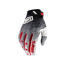 Inconnu Clothing 100% Ridefit Unisex Adult Mountain Bike Glove, Multicolour(Black / White), Size: XXL