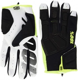Unknown Clothing 100% Simi Glove Unisex Mountain Bike, unisex, 10003-027-12, Noir / Lime, FR : L (Taille Fabricant : L)