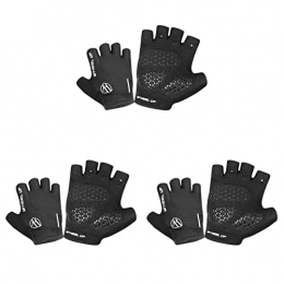 ABOOFAN Clothing ABOOFAN 3 Pairs MTB Riding Gloves Bicycling Mitten Mountain Bike Skid- proof Gloves Outdoor Riding Gloves XL (Black)