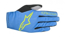 Alpinestars Mountain Bike Gloves Alpinestars Men's Aero 2 Gloves, Bright Blue / Acid Yellow, Small