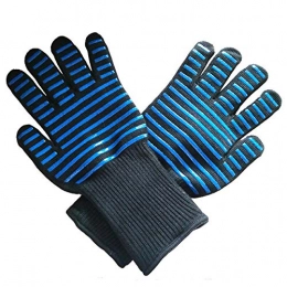 Badry 2Pcs Fsup Glove 500°C Heat Resistant Glove Bbq 500°C Glove Oven Kitchen Gloveblue Glove L