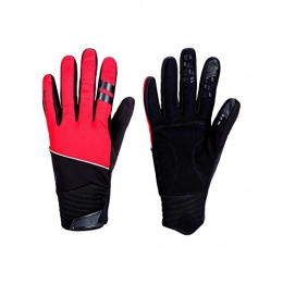 BBB Mountain Bike Gloves BBB Controlzone Winter ControlZone Cycling Gloves for Men and Women, Warm Softshell Winter Gloves, Red, L