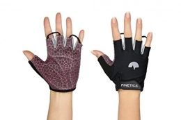 finetics Clothing Cycling gloves for women and men with reflective signal colour, more safety, half finger cycling gloves, gel padding and shock absorber