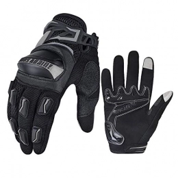 CFCYS Clothing Cycling Gloves Full Finger, Durable Full Finger Cycling Gloves Touchscreen Mountain Bike Gloves With Anti-Slip Shock-Absorbing Pad Breathable, Mtb Road Biking Gloves For Men Women, Black, Xl