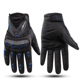 CFCYS Mountain Bike Gloves Cycling Gloves Full Finger, Full Finger Cycling Gloves Mountain Bike Gloves Gel Padded Anti-Slip Shock-Absorbing Mtb Gloves For Men Women, Blue, M