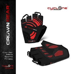 Crown Gear Clothing Cyclone Men’s Biking Cycling Gloves - Performance Mountain Dirt Bike and Cycle Gloves with Adjustable Wrist Closure and Pull-Off Tapes (S)