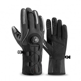 DIAOD Mountain Bike Gloves DIAOD Cycling Gloves Reflective Screen Touch Warm MTB Bike Gloves Outdoor Waterproof Motorcycle Bicycle Gloves (Size : Medium)