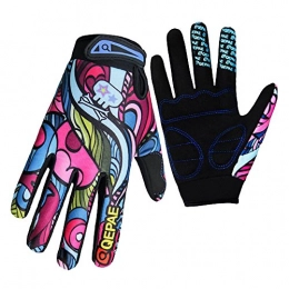 Eizur Unisex Breathable Cycling Gloves Anti-slip Gel Pad Full Finger Sports Gloves for Bicycle Riding Motorcycle Skiing Gorgeous Color