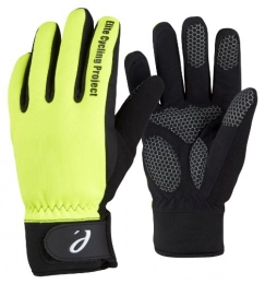 Elite Cycling Project Clothing Elite Cycling Project Malmo Waterproof Winter Cycling Gloves Padded Palms Thinsulate Lined, M, Hi Viz Green