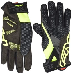 Five RC-W1 Unisex Adult Cycling Gloves, Black/Yellow, Large