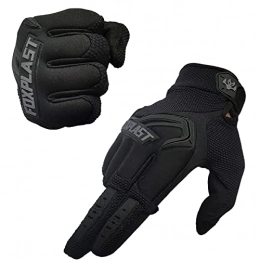 FOXPLAST Unisex Motorcycle Gloves Mountain Bike Gloves MTB Gloves Bicycle Dirt Bike Gloves，Full Finger Touch Screen Anti-Slip Gloves for BMX MX ATV MTB Racing (Black, Medium)