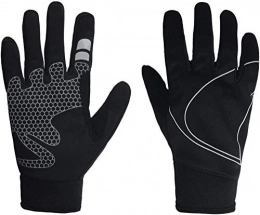 Full Finger Cycling Gloves Unisex Winter Outdoor Bike Gloves Cycling Gloves Bicycle Gloves Mountain Bike Gloves With Anti-Slip Waterproof Touchscreen Outdoor Sport Gloves ( Color : Black , Size : S )